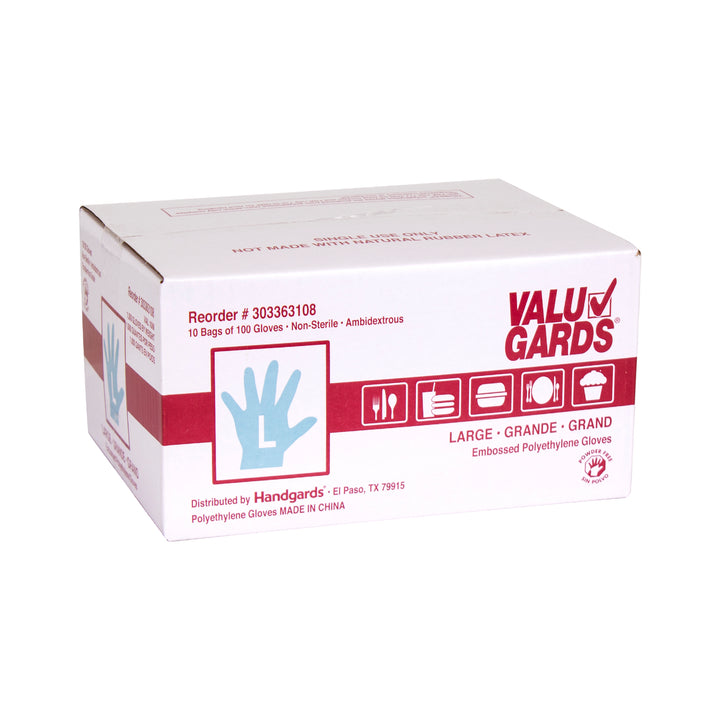 Valugards Poly Large Glove-100 Each-10/Box-10/Case