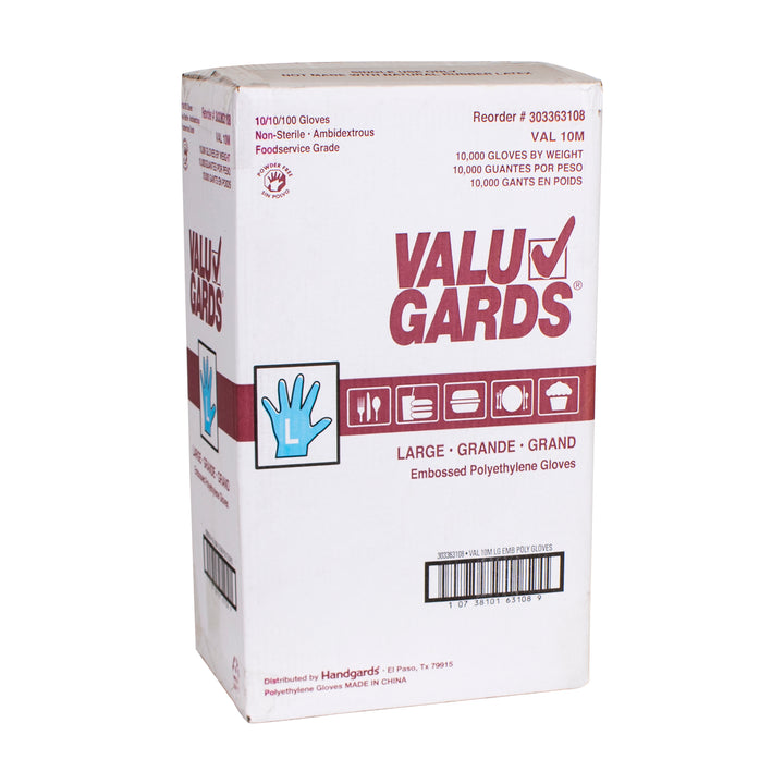 Valugards Poly Large Glove-100 Each-10/Box-10/Case