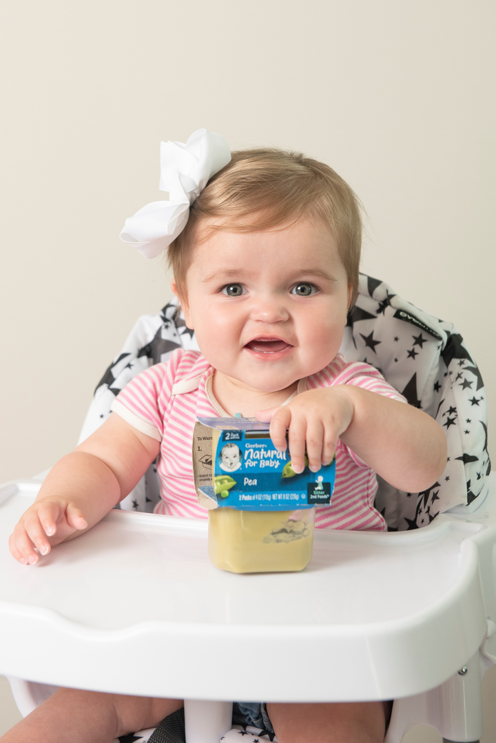 Gerber Natural For Baby Non-Gmo Pea Puree Baby Food Tub-2X 4 Oz Tubs-8 oz.-8/Case