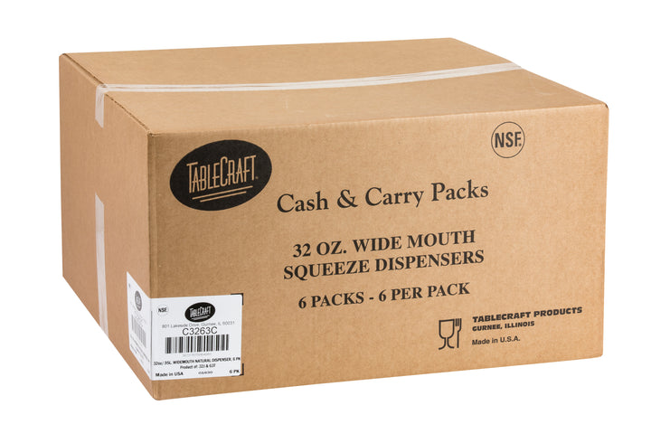 Tablecraft Dispenser Wide Mouth 32 oz.-6 Count-6/Case