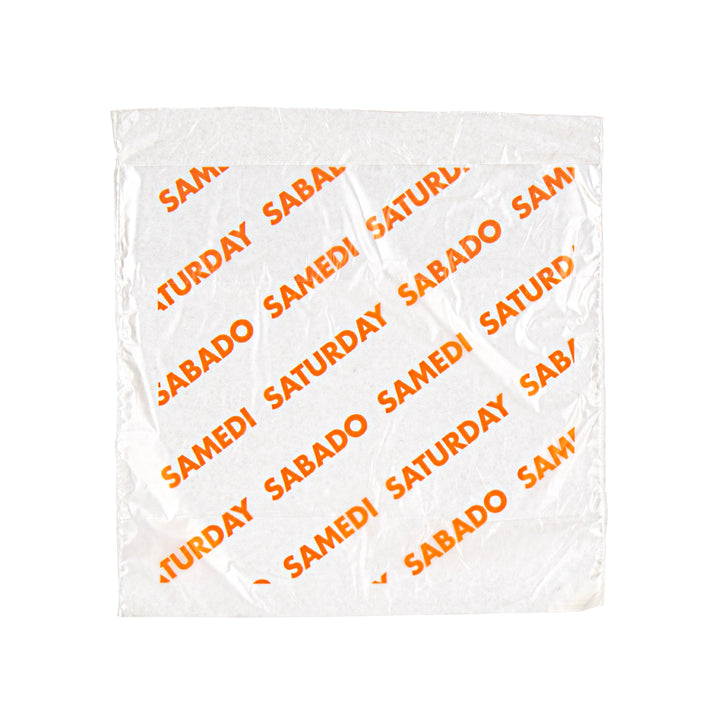 Valugards Bag High Density Preportion Bag Printed Saturday Orange-2000 Each-2000/Box-1/Case