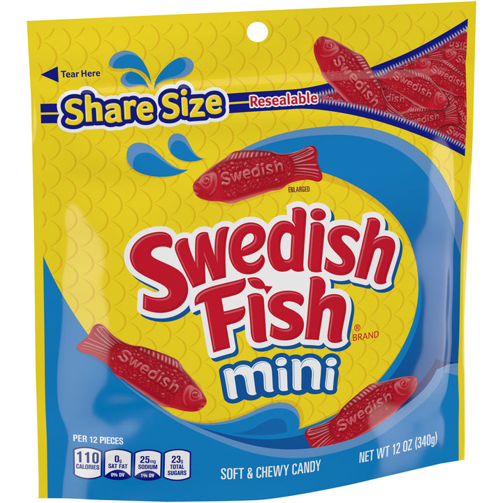 Swedish Fish Red Bag Gummy Candy-12 oz.-12/Case