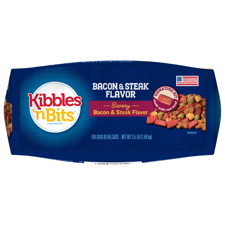 Kibbles N' Bits Dog Food Bacon And Steak-3.5 lb.-4/Case