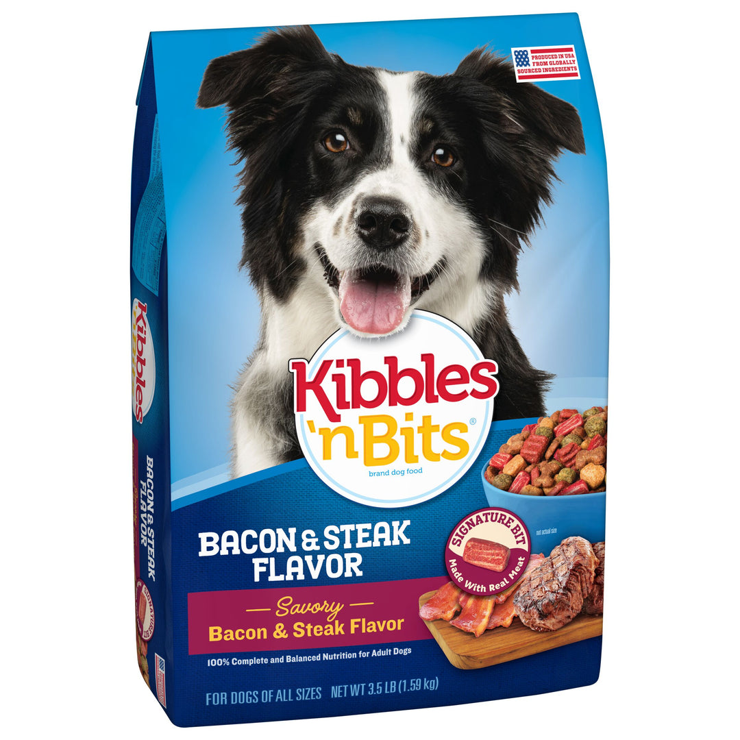 Kibbles N' Bits Dog Food Bacon And Steak-3.5 lb.-4/Case