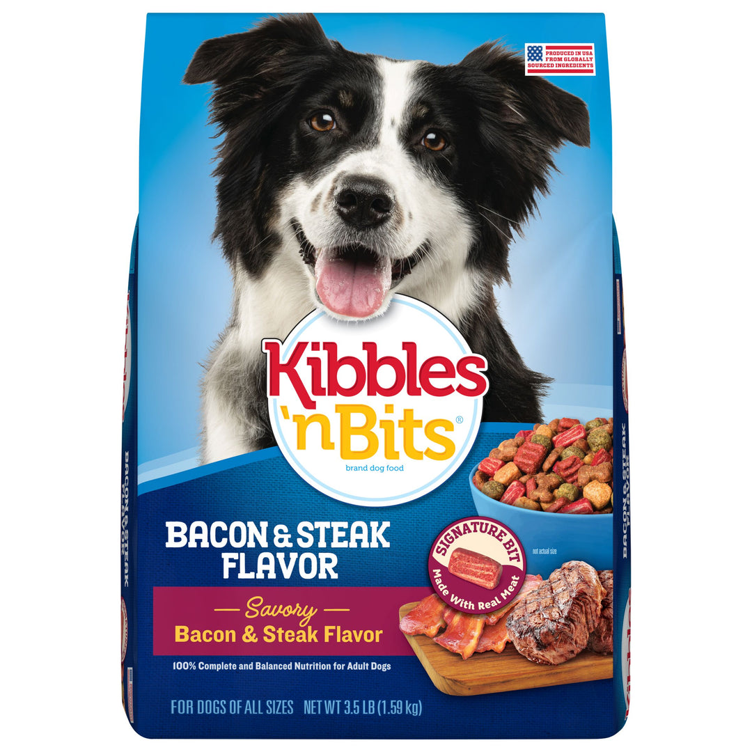 Kibbles N' Bits Dog Food Bacon And Steak-3.5 lb.-4/Case