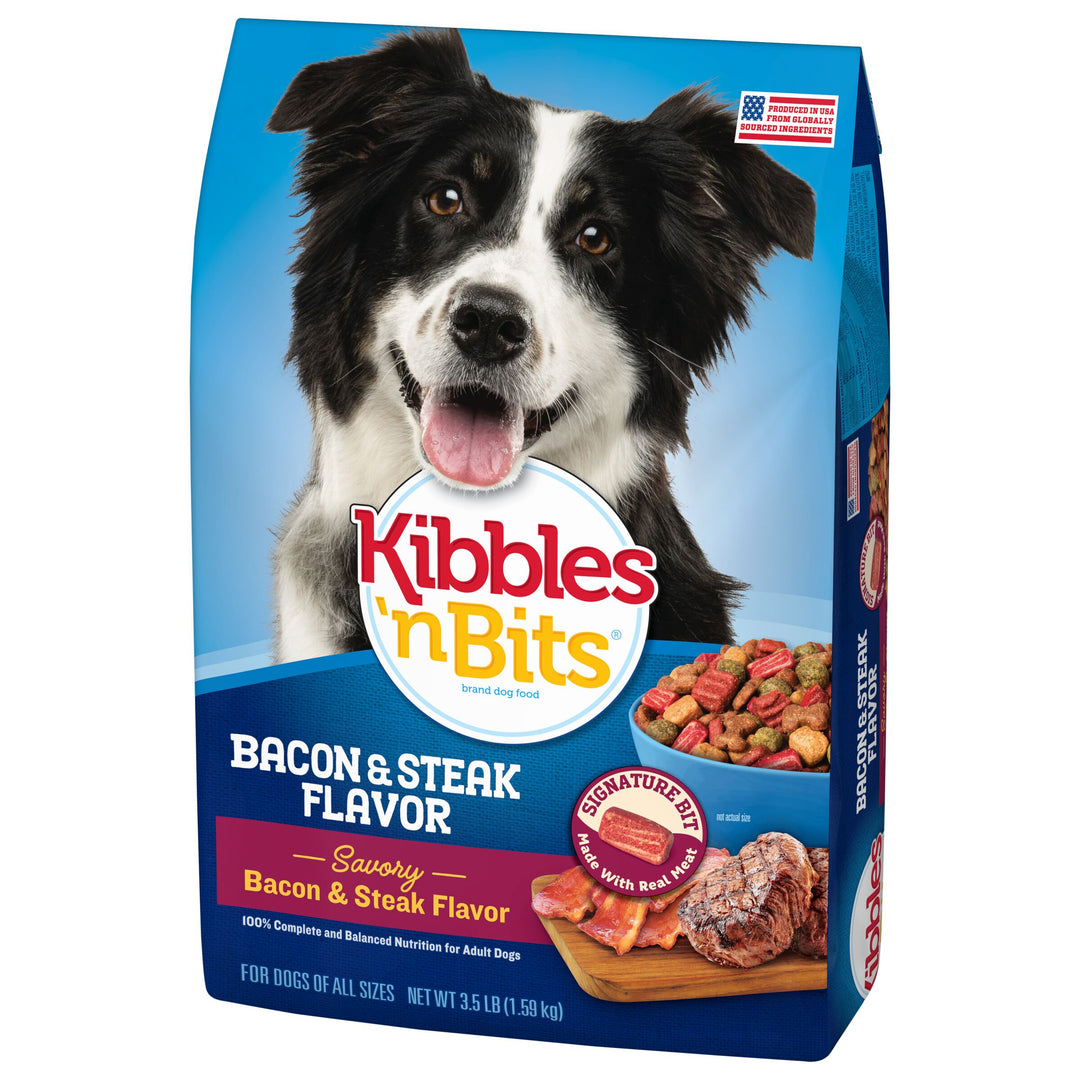 Kibbles N' Bits Dog Food Bacon And Steak-3.5 lb.-4/Case