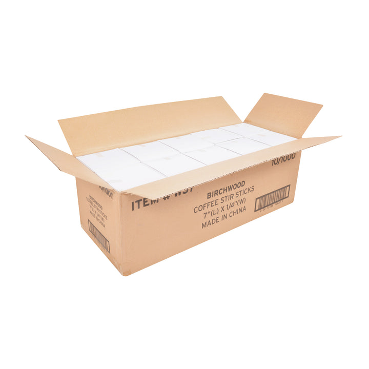 Royal 7 Wood Stir Sticks- 100/Pack- 10/Case0-1000 Each-10/Case