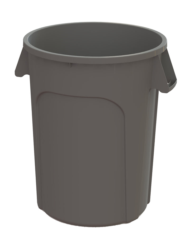Value Plus 32 Gallon Plastic Gray Container-1 Count-5/Box-1/Case