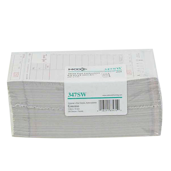 National Checking 4.25 Inch X 7.25 Inch 3 Part Carbonless Maroon 11 Line Guest Check-2000 Each-1/Case