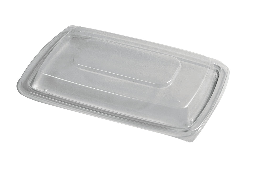 D & W Fine Pack Entree 10.25 Inch Oblong Flat Rim Vented Lid Cover-240 Each-240/Box-1/Case