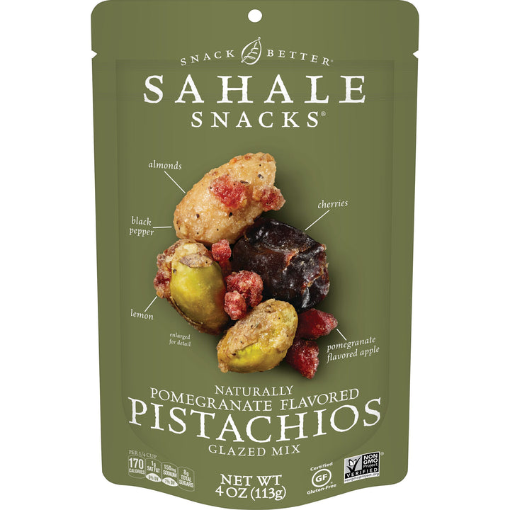 Sahale Pomegranate Flavored Pistachio Mix-4 oz.-6/Case