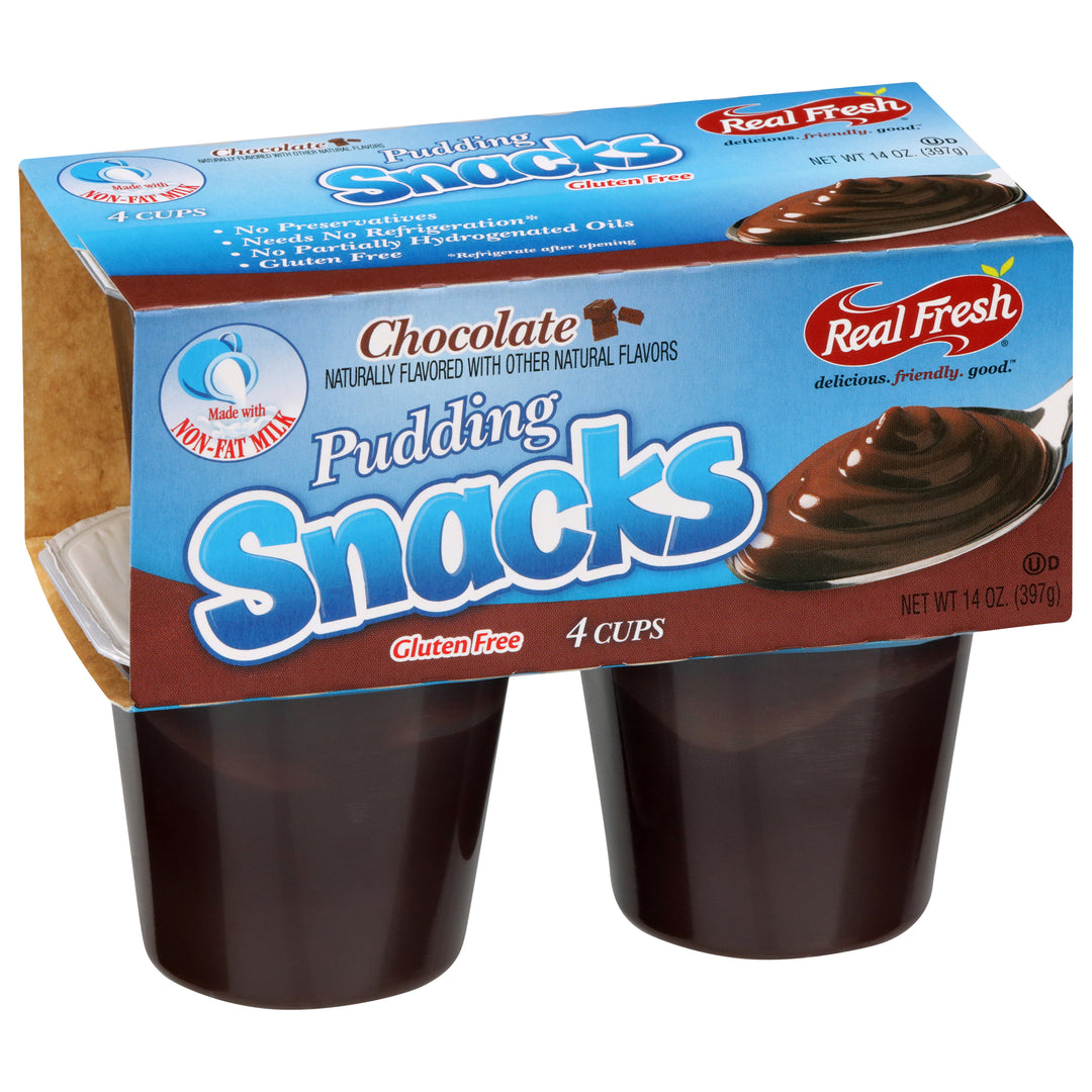 Real Fresh Pudding Chocolate Trans Fat Free 3.5 Oz-14 oz.-12/Case