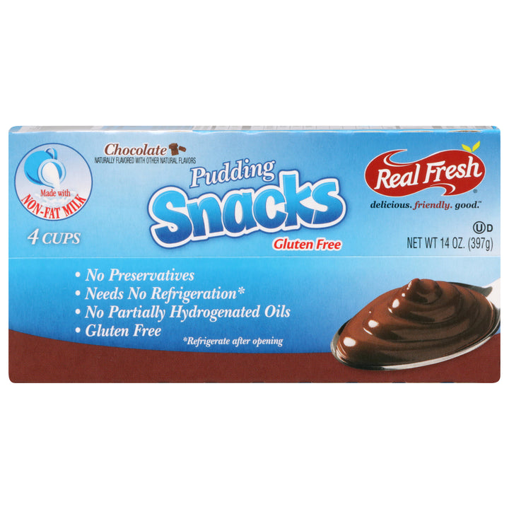 Real Fresh Pudding Chocolate Trans Fat Free 3.5 Oz-14 oz.-12/Case