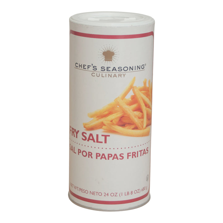 Chefs Seasoning Fry Salt Cannister-24 oz.-12/Case