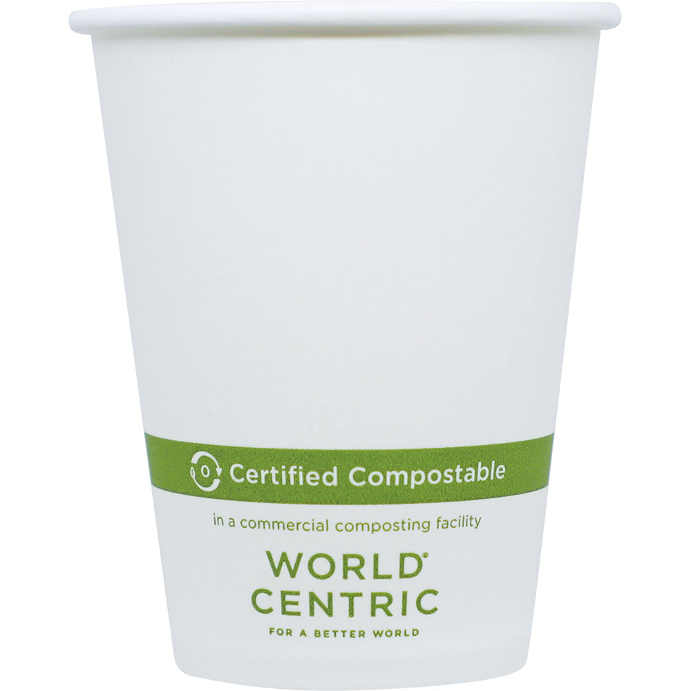 World Centric 8 oz. Paper Fsc Mix Compostable Hot Cup-50 Each-20/Case