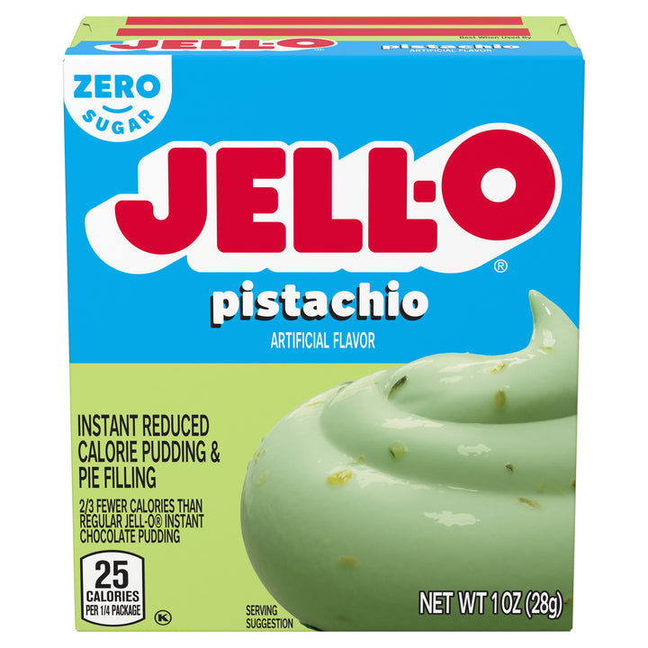 Jell-O Sugar Free Fat Free Pistachio Flavored Instant Pudding Mix-1 oz.-24/Case