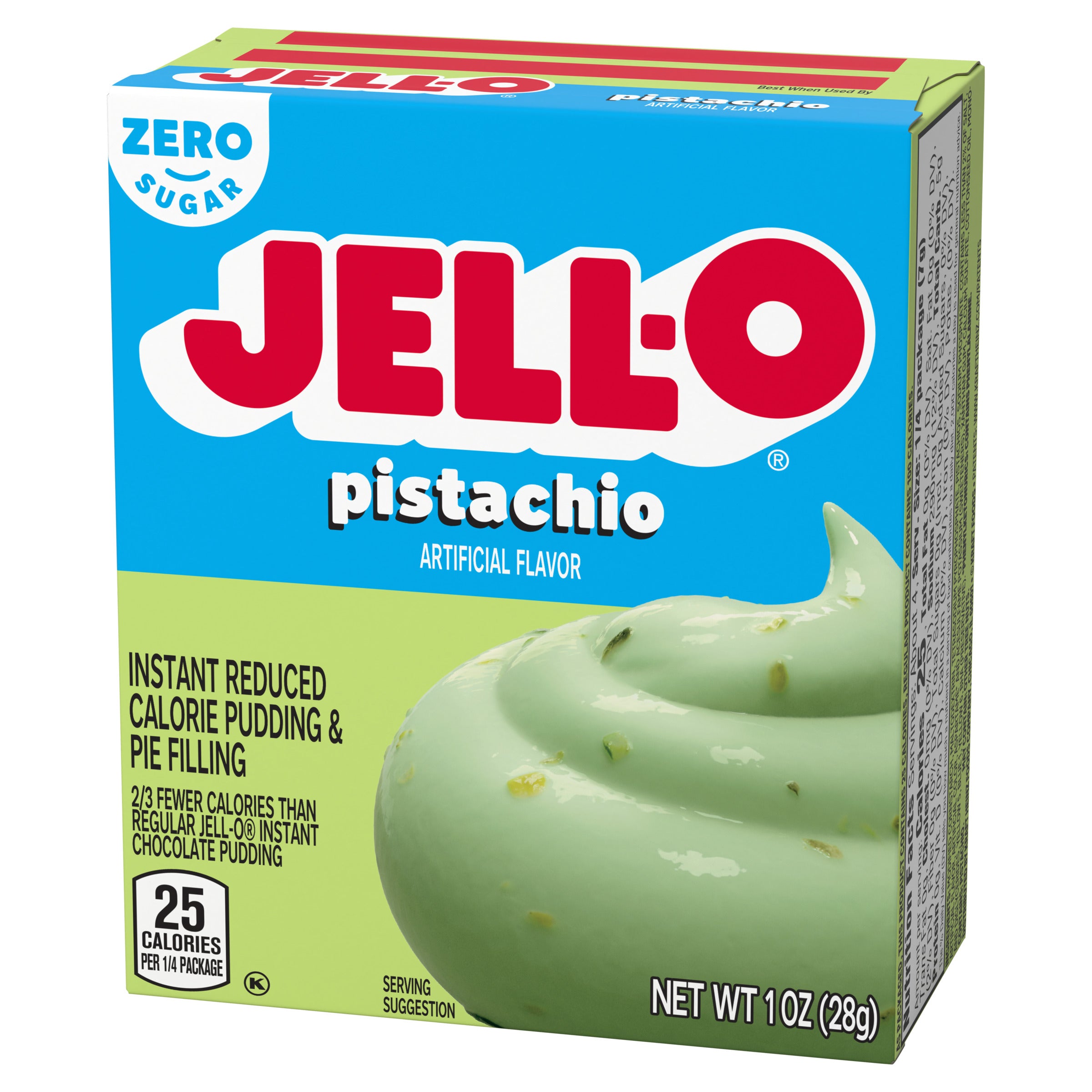 Jell-O Sugar Free Fat Free Pistachio Flavored Instant Pudding Mix