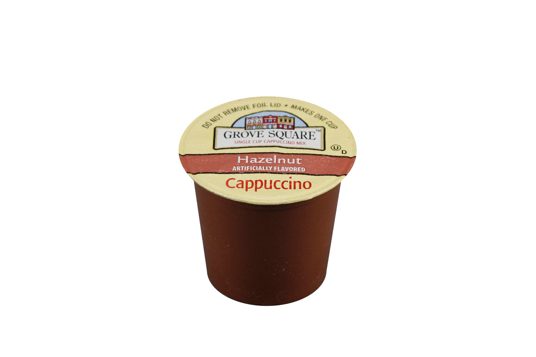 Grove Square Hazelnut Cappuccino Single Service Brewing Cup-12.7 oz.-4/Case