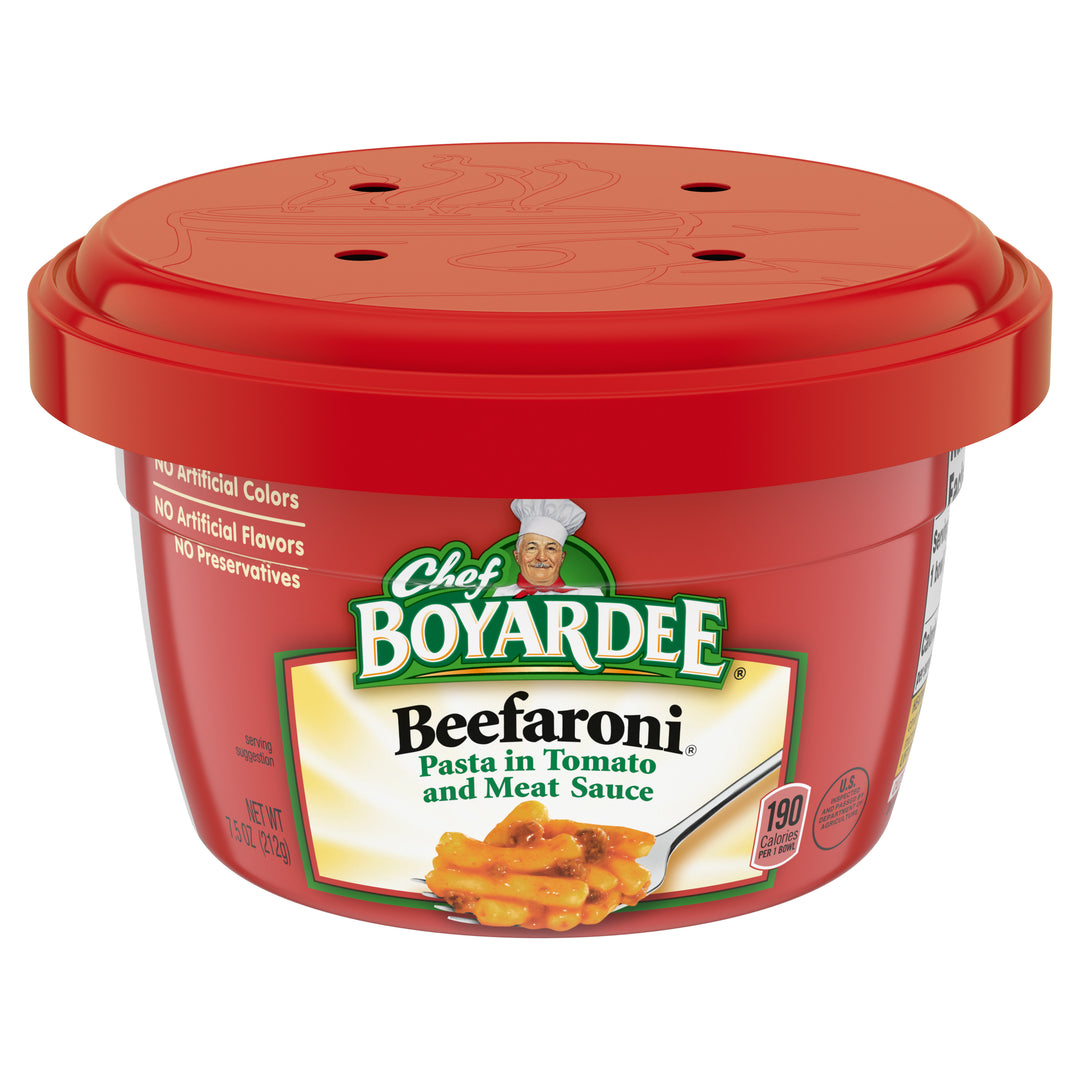 Chef Boyardee Beefaroni Microwave Meals-7.5 oz.-12/Case