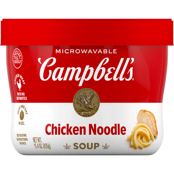 Campbell's Red & White Chicken And Noodles Bowl Microwaveable Soup-15.4 oz.-8/Case