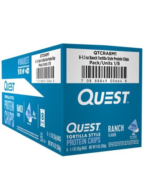 Quest Chips 8 Pack Ranch-1.1 oz.-8/Case