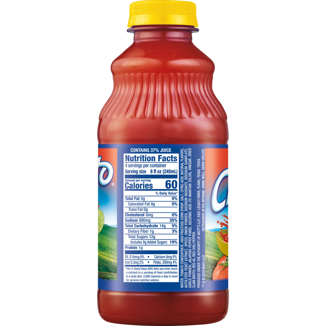 Clamato Juice Picante Plastic-32 fl oz.s-12/Case