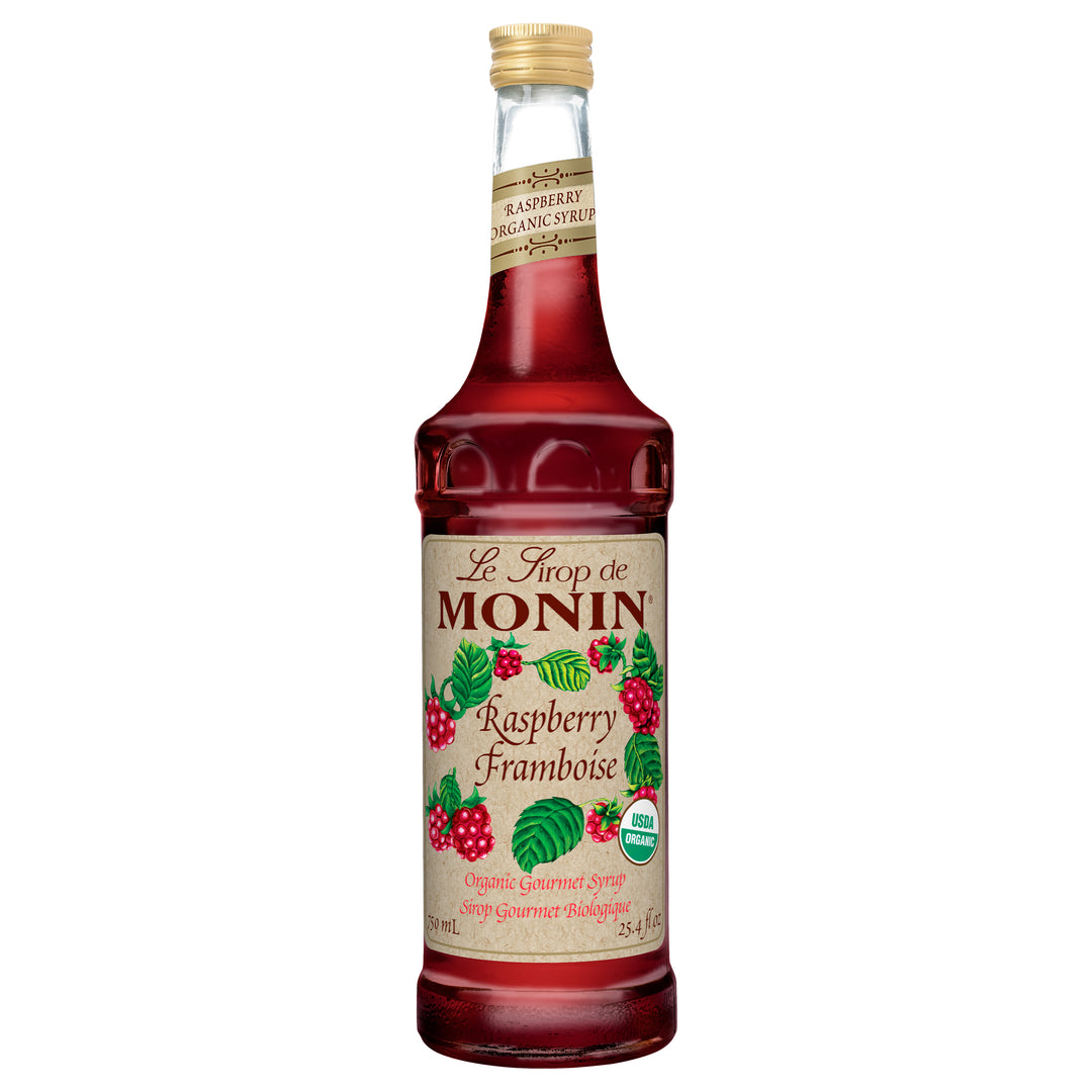 Monin Syrup Organic Raspberry-750 Milileter-1/Box-6/Case
