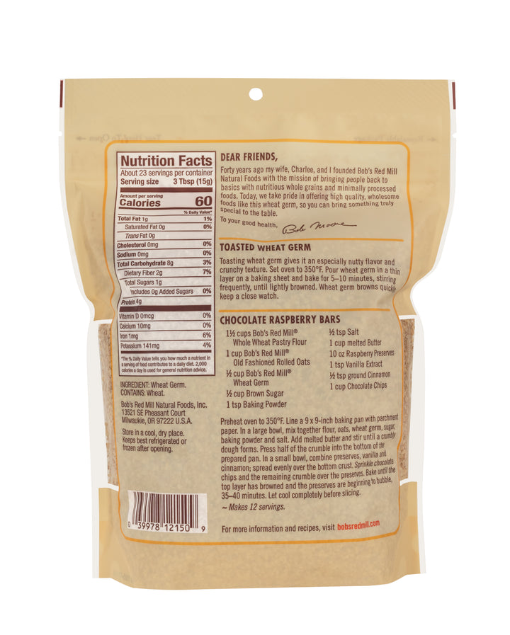 Bob's Red Mill Natural Foods Inc Wheat Germ-12 oz.-4/Case