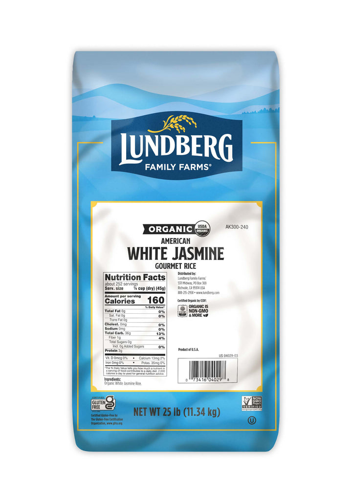 Lundberg Family Farms Organic American White Jasmine Rice 1/25 Lb.