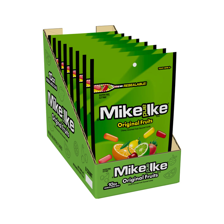 Mike & Ike Original Fruits Stand Up Bag-10 oz.-8/Case