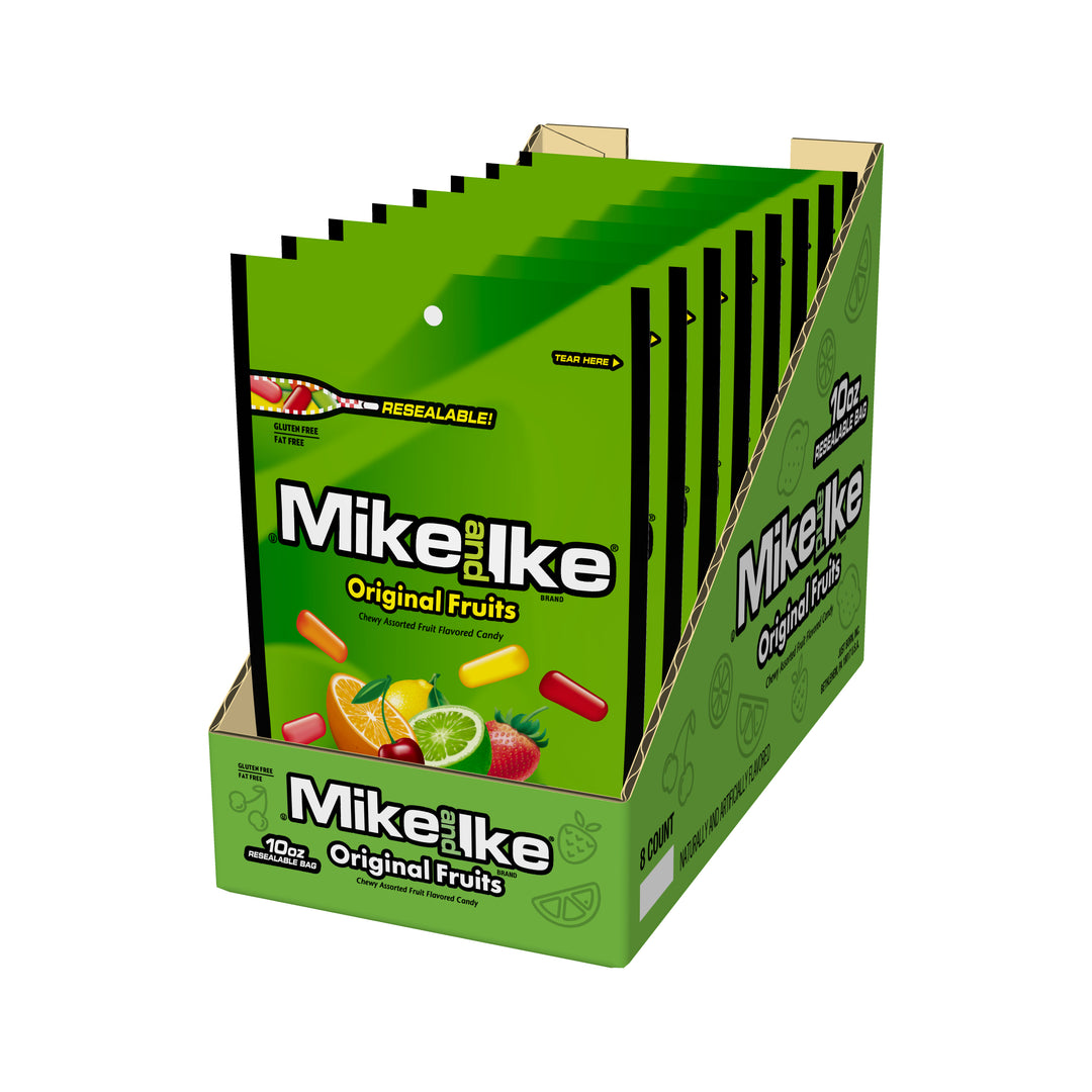 Mike & Ike Original Fruits Stand Up Bag-10 oz.-8/Case