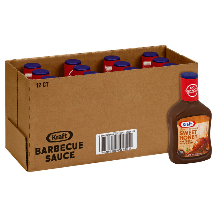 Kraft Sweet Honey Bbq Sauce -1.125 lb. Bottle-12/Case