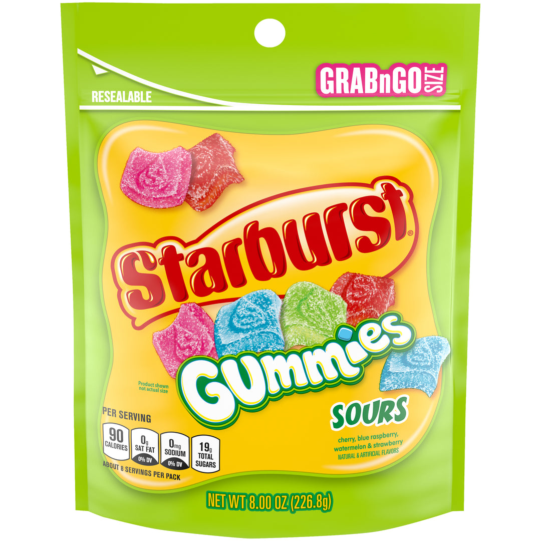 Starburst Sours Gummy Candy-8 oz.-8/Case