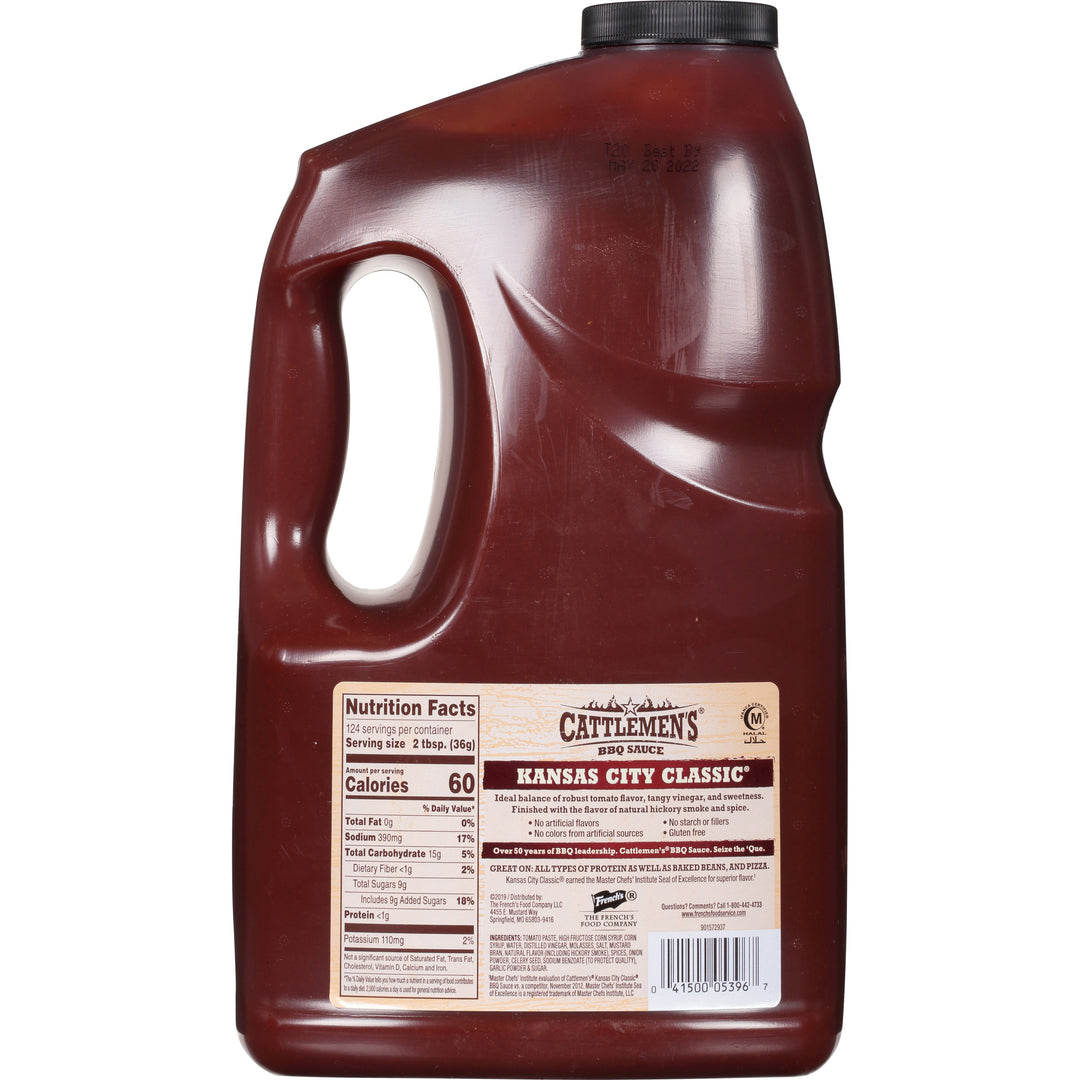 Cattlemen's Kansas City Classic Bbq Sauce Bulk-1 Gallon-4/Case