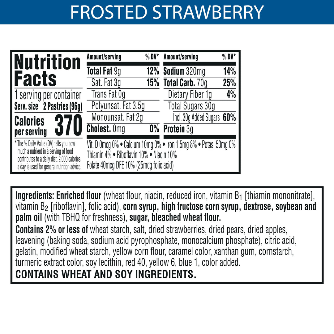 Kellogg's Pop-Tart Frosted Strawberry-3.3 oz.-6/Box-12/Case