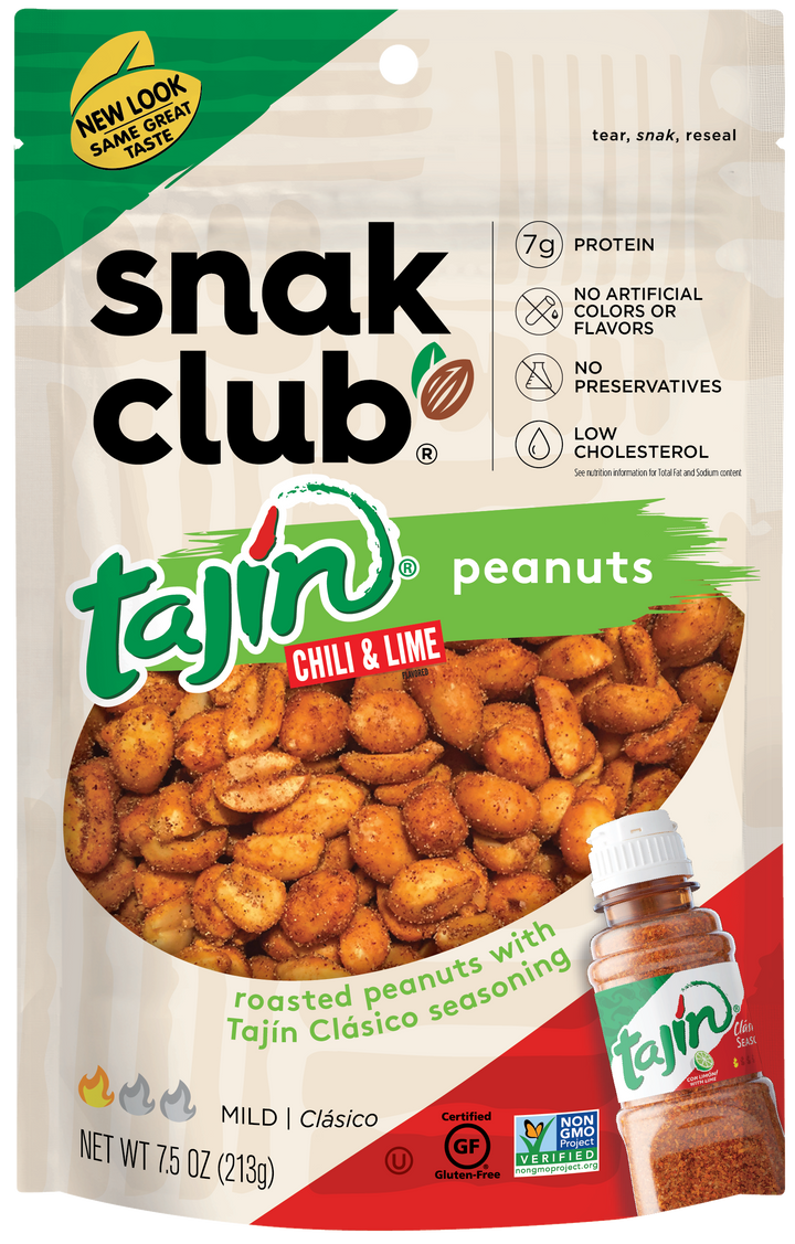Snak Club Tajin Clasico Peanuts-7.5 oz.-6/Case