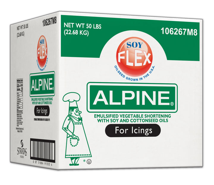 Alpine Soy Flex Emulsified Vegetable Shortening For Icings-50 lb.-1/Case