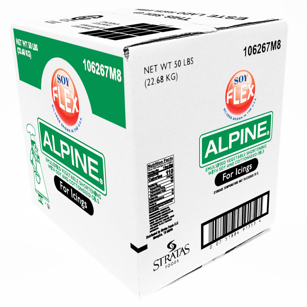Alpine Soy Flex Emulsified Vegetable Shortening For Icings-50 lb.-1/Case