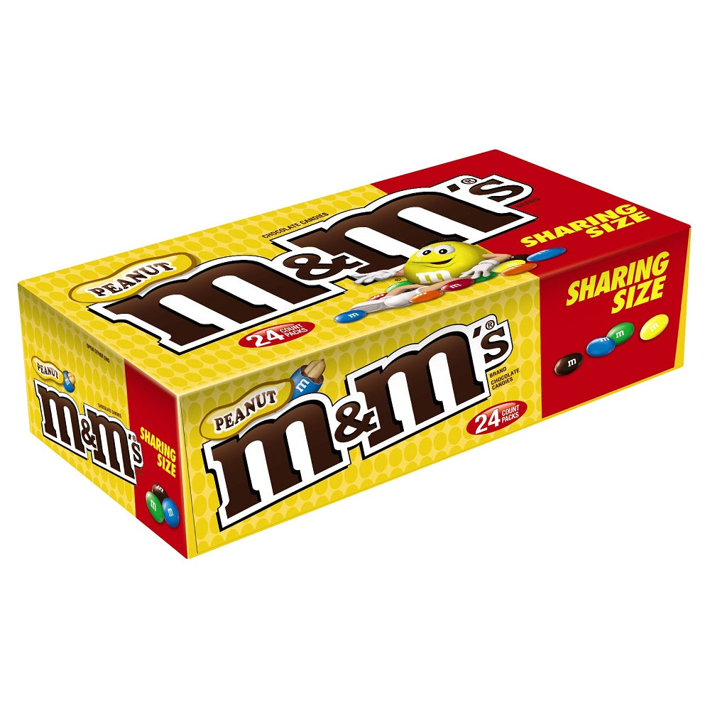 M&M's King Size Peanut-3.27 oz.-24/Box-6/Case MPN# 108294 – Round