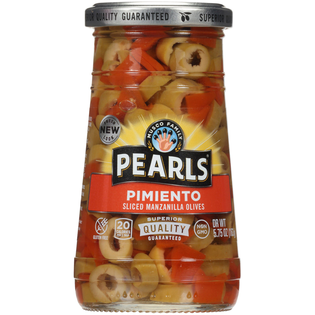 Pearls Salad Sliced With Pimento Olives Jar-5.75 oz.-12/Case