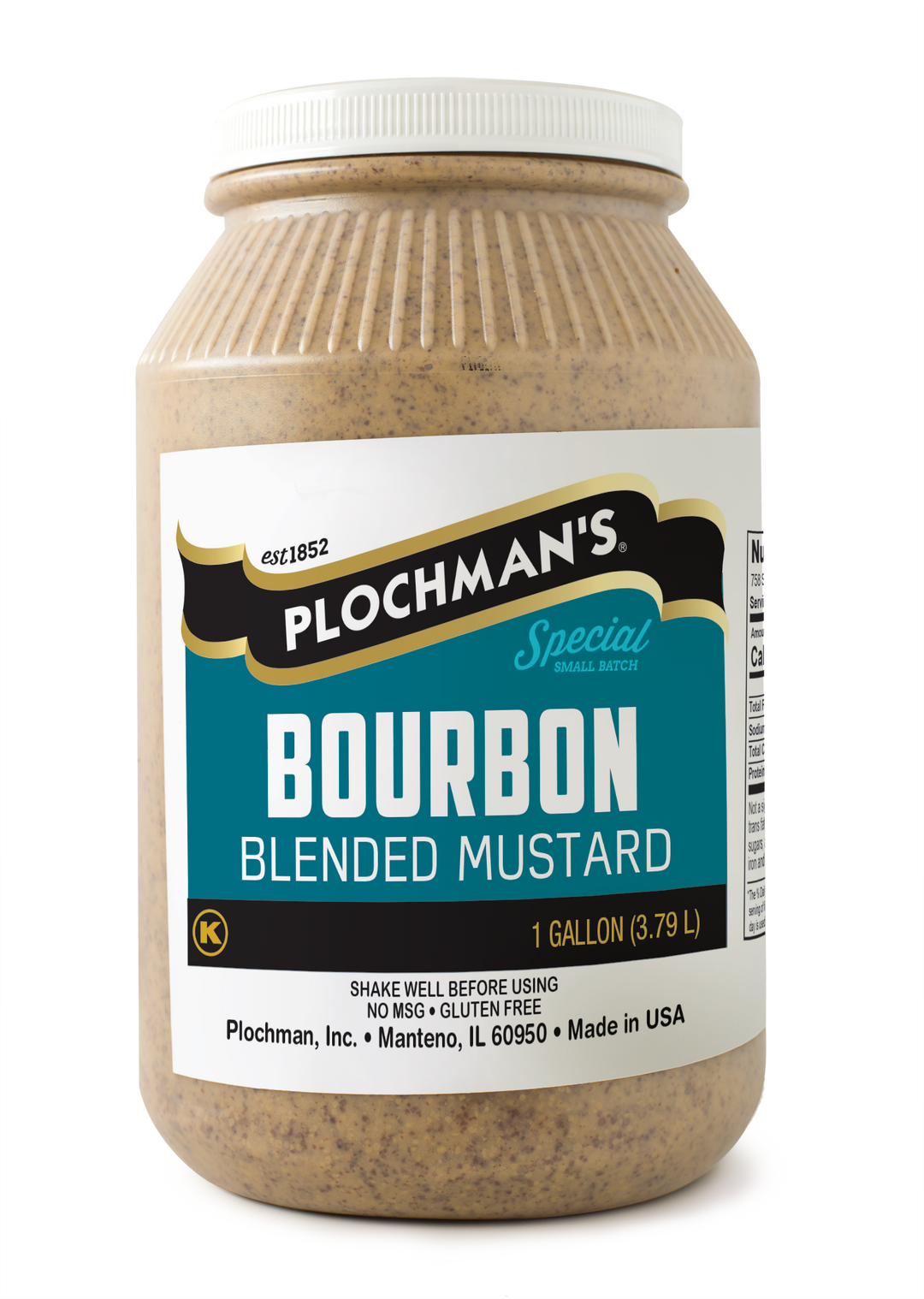 Plochman's Bourbon Mustard Bulk-1 Gallon-2/Case