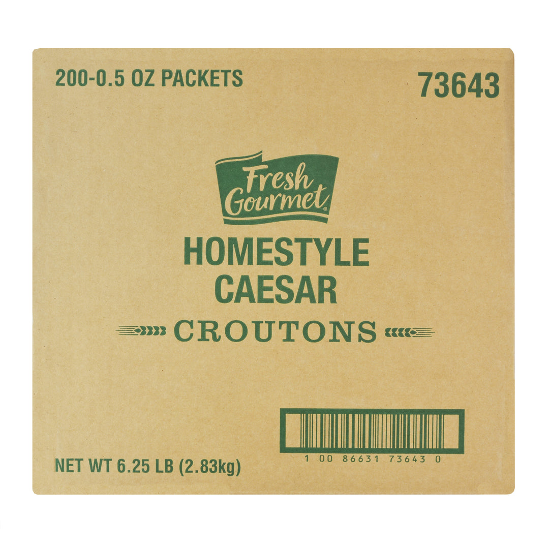Fresh Gourmet Homestyle Caesar Crouton Single Serve-0.5 oz.-200/Case
