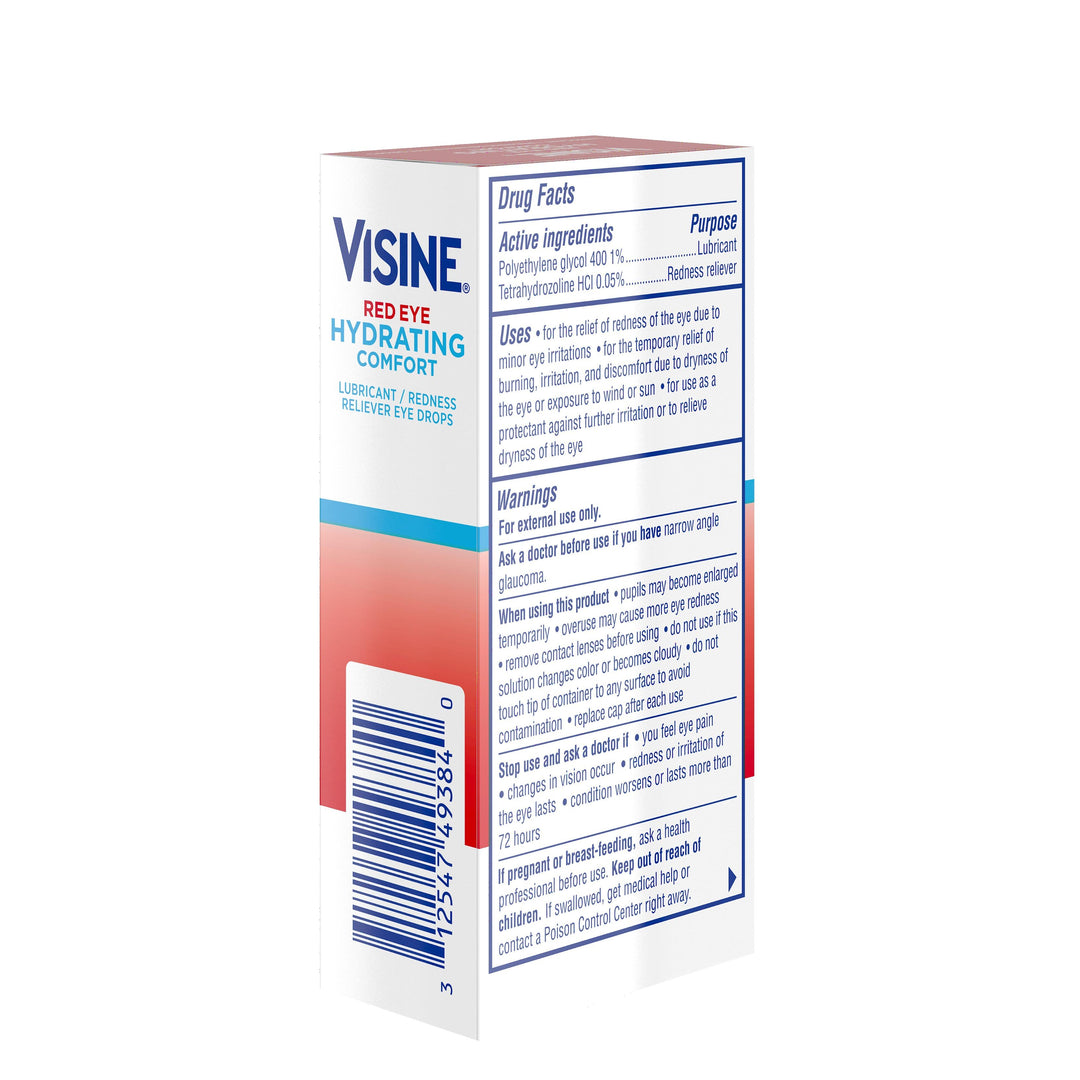 Visine Red Eye Comfort Hydrating-0.5 fl oz.s-3/Box-12/Case