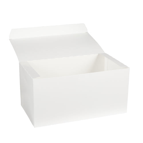 Dixie 9 Inch X 5 Inch X 4.5 Inch Extra Large Automatic Bottom Tuck Top White Carryout Carton-250 Count-1/Case