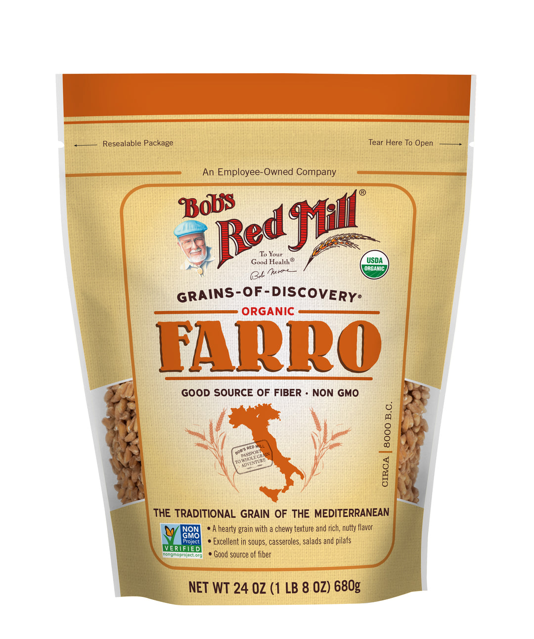 Bob's Red Mill Natural Foods Inc Farro Organic-24 oz.-4/Case