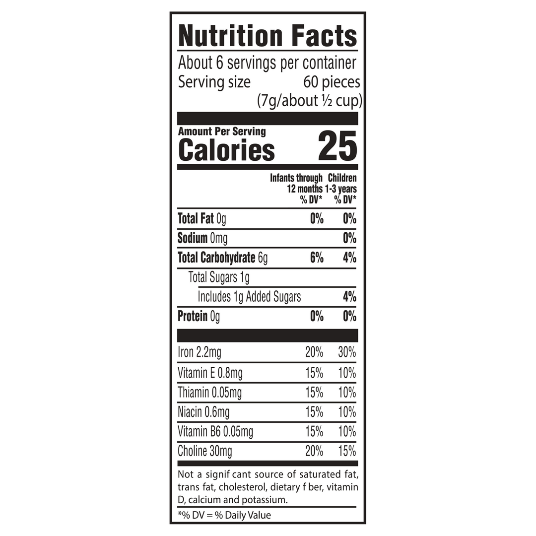 Gerber Grain & Grow Non-Gmo Vanilla Puffs Cereal Baby Snack Canister-1.48 oz.-6/Case