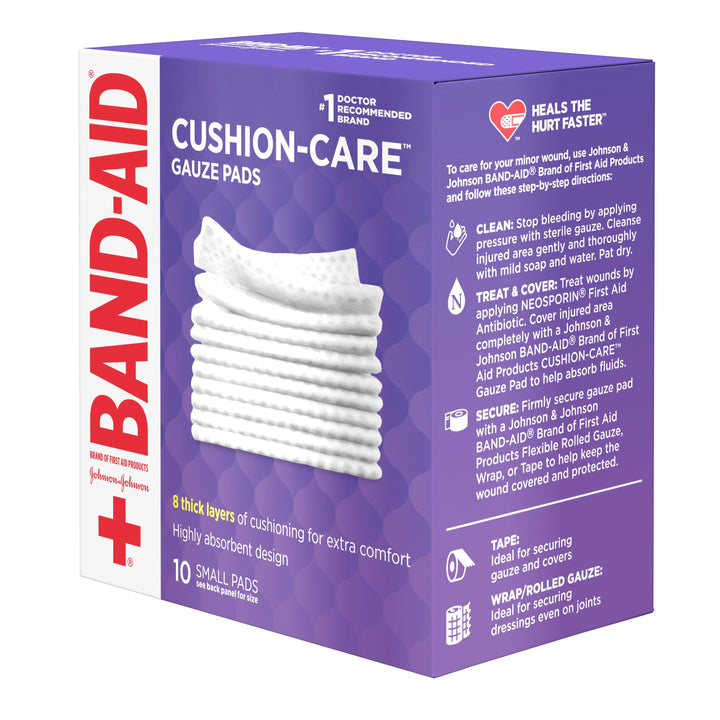 Johnson & Johnson Cushion Care 8 Thick Layers Pad Small Gauze Box-10 Count-3/Box-8/Case
