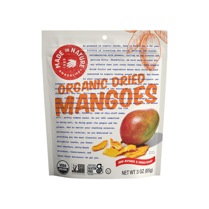 Made In Nature Dried Mango-3 oz.-6/Case