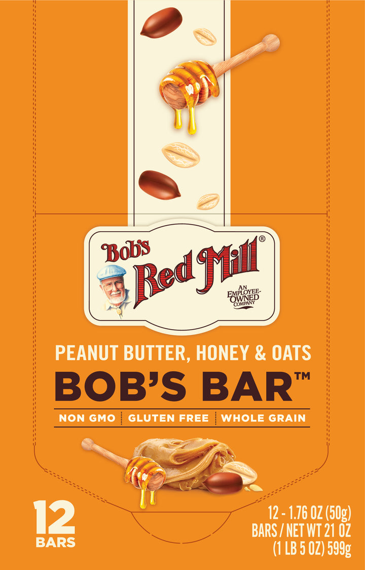 Bob's Red Mill Natural Foods Inc Peanut Butter & Honey & Oats Bar-1.76 oz.-12/Box-12/Case