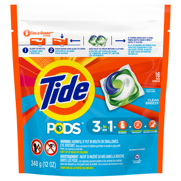 Tide Laundry Detergent Liquid Poncho Hood Ocean Mist 6/12 Oz.